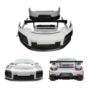 2009-2013 pour 911 997.2 GT2RS Spoiler de pare-chocs avant/arrière en fibre de carbone humide avec éclairage antibrouillard - Fixation par boulons, ajustement universel, Neuf - Product Image 1