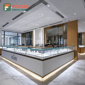 Modern Jewelry Retail Display System Wood <b>Frame</b> Brand Store Showcase Cabinet - Product Image 6