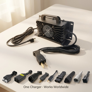 Chargeur LNLEE 38,4V 15A LiFeP04 pour voiturette de golf électrique 12S LiFeP04 38,4V 100A, charge intelligente pour protéger les composants BMS - Product Image 1