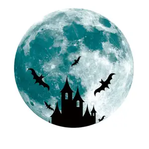 30cm 어두운 달 성 마녀 박쥐에서 빛나는 침실 거실을위한 빛나는 천장 데칼