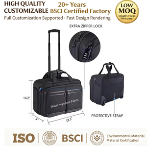 Maletín con Ruedas Personalizado, Maletín Resistente para Portátil, Bolsa de Viaje con Ruedas RFID, Maleta de <span class=keywords><strong>Piloto</strong></span>, Mochila de Viaje - Product Image 1