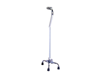 Canne quadruple à base large pour personnes âgées avec double poignée décalée Canne de marche réglable à 4 broches avec 4 pattes pour une stabilité accrue