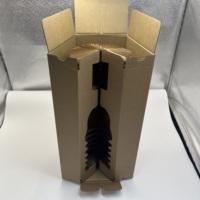 Boîtes en carton ondulé en promotion, boîtes cadeaux avec doublure alvéolée, impression de logo, recyclables pour l'emballage du vin