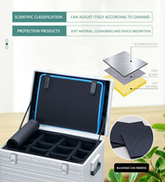Magnifique Valise d'Équipement Grande Taille en Aluminium Argenté Portable avec Mousse Personnalisée, Support OEM/ODM, Antichoc, Verrouillage Sécurisé, Garantie 3 Ans, Conforme aux Normes