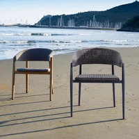 Ensemble de chaises de salle à manger en rotin de style minimaliste moderne, modèle SM-106, pour villas, jardins, balcons en plein air, usage de loisirs