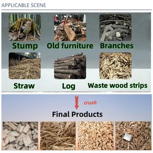 Broyeur de souches forestier diesel 20t avec garantie 1 an, broyeur de bois, concasseur de racines d'arbres, broyeur de produits avec boîte de vitesses et roulement - Product Image 2