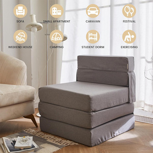 Convertible <b>Sofa</b> <b>Bed</b> Square <b>Foldable</b> Multifunctional Extra Deep Seat 22.8 Inch For Living Room Bedroom Floor Use - Product Image 2