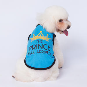 Chemises pour chien Prince imprimées en coton, t-shirts sans manches pour garçon, chihuahua, bouledogue français, <span class=keywords><strong>teckel</strong></span> - Product Image 4
