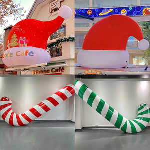 Decoración Navideña Inflable Gigante Personalizada para Exteriores, Santa Claus Inflable, Gorro de Santa Claus, Muñeco de Nieve, Decoración de Pared - Product Image 5