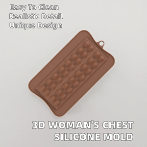 Molde <span class=keywords><strong>de</strong></span> silicona 3D humano emulado, herramientas y pastel <span class=keywords><strong>de</strong></span> chocolate para el pecho <span class=keywords><strong>de</strong></span> la <span class=keywords><strong>mujer</strong></span>, molde tridimensional - Product Image 3