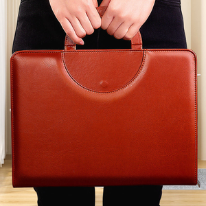 Dập nổi thư mục 3D da trang trí tập tin lưu trữ Organiser thư mục A4 kích thước với nắp xử lý Zip - Product Image 5