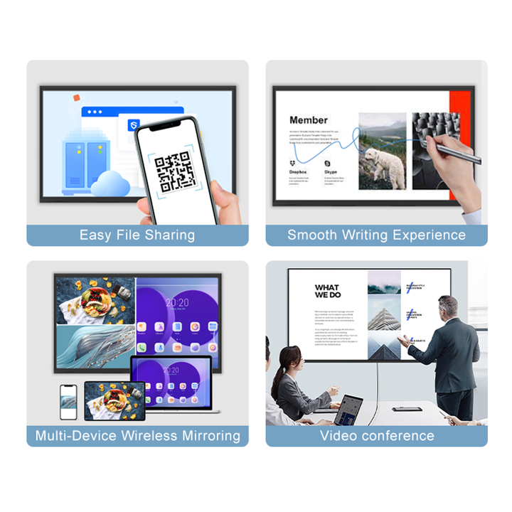 Trace Board Interactive Whiteboard 65 Inch Aluminum Alloy Frame 5G