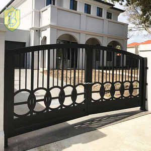 Porte de villa en fonte forgé, design, revêtement en poudre, décoration d'entrée extérieure, jouet - Product Image 6