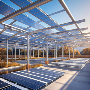 Pabrik OEM Tiongkok BIPV t-frame Solar Mounting Carport mendukung <span class=keywords><strong>Post</strong></span> rak Kit desain baru sistem braket - Product Image 2