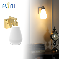 Lampu Dinding Logam Emas Vintage dengan Bohlam LED, Bodi Kaca Putih, Cocok untuk Villa, Ruang Tamu, Kamar Mandi, Kamar Tidur, Lampu Dinding Hias, Bersertifikasi ETL