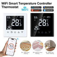 Thermostat intelligent WiFi / Zigbee, écran tactile LCD en verre trempé 2.5D, contrôleur de température programmable, contrôle par application, avec capteur