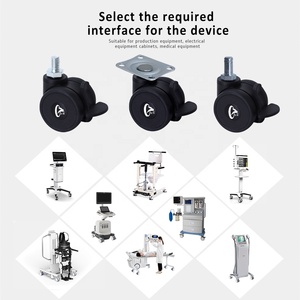 Rodízios Pretos de 50mm e 65mm para Carrinhos de Enfermagem e Camas Hospitalares com Freio – Venda Direta da Fábrica - Product Image 6