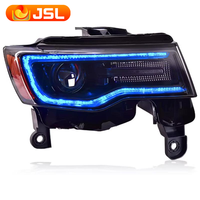 Ensemble Phares Améliorés LED pour Jeep Grand Cherokee 14-21, Feux de Jour et Clignotants, Accessoire Automobile