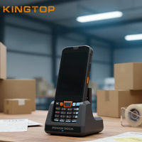 Escáner de Código de Barras PDA de Fábrica Directa con Teclado, Terminal Portátil 4G LTE, 4+64GB, NFC, Android 14 para Logística de Almacén