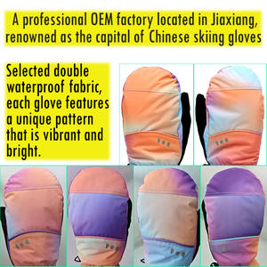 Gants de ski d'hiver chauds et personnalisables pour femmes et enfants, <span class=keywords><strong>mitaines</strong></span> isolées de l'usine, respirantes et imperméables - Product Image 2
