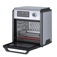 Freidora de Aire Eléctrica Digital de Acero Inoxidable de 1500W y 21-30L, Horno sin Aceite con 10 Programas Preestablecidos, Asador y Deshidratador 16 en 1