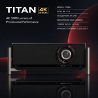 Projecteur laser XGIMI TITAN compatible 4K natif et 8K, 5000 lumens, DLP, home cinéma, Google TV Stick, double laser, 3D, haut-parleurs intégrés