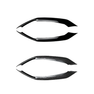 Bmw Front Corner Protector For 5 Series G30 G31 Lci M Sport 2021 2023 Piano Black Carbon Fiber Texture Adhesive <b>Decal</b> - Product Image 2