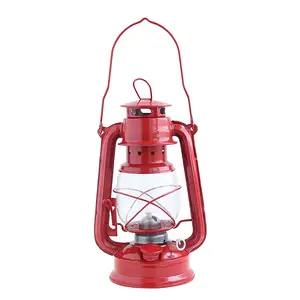 24CM Red Retro Outdoor Camping Kerosene Lamp Oil Lantern