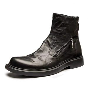 Botas de Trabajo de Cuero Genuino de Alta Gama Otoño/Invierno 2025, Forradas con Felpa Gruesa, Cálidas y Cómodas, para Hombres a la Moda - Product Image 6