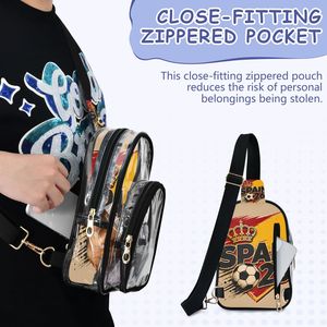 Bolsa Bandolera Personalizada con Estampado, Impermeable, de PVC, con Cierre de Cremallera, para Deportes y Uso al Aire Libre - Product Image 2