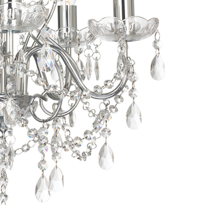 Mini Modern Crystal Candle Chandeliers Lighting Fixture <b>Dining</b> Room Acrylic Droplets Flush Mount Rain Drop Pendant Ceiling <b>Light</b> - Product Image 2