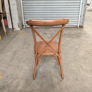 Offres Spéciales Bon marché <span class=keywords><strong>Location</strong></span> d'événement de mariage Chaise à dossier croisé en grain de bois Cahir - Product Image 5