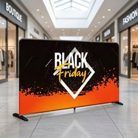 Spanduk Pagar Black Friday Kustom Pabrik, Latar Belakang Promosi Cetak Warna Penuh untuk Toko Ritel & Acara Festival Musik