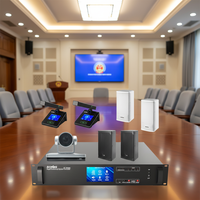 SONBS Dijital Sesli Konferans Sistemi Kaz Boynu Mikrofon 5G WiFi Kablosuz Kablolu Simultane Çeviri Toplantı Odası Kullanımı