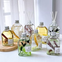 Encens en verre d'aromathérapie lumineux fleur éternelle souvenir sans feu pour chambre à coucher parfum déodorant frais longue durée