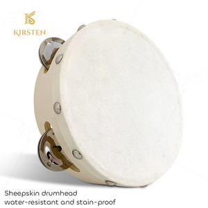 Đàn trống da cừu bền chắc, một hàng gỗ, kèm cymbal kim loại, dùng cho giáo dục âm nhạc - Product Image 1