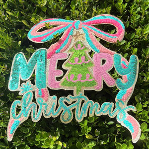 مخصص شنيل المطرزة بمكواة على الكريسماس الغربي مرح رقع سانتا كلوز شنيل للملابس - Product Image 3