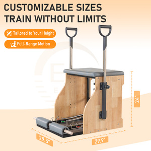 Chaise Wunda de Pilates en chêne de qualité studio, en promotion |   Système de résistance à double pédale |   Pour usage en studio et en réadaptation - Product Image 3
