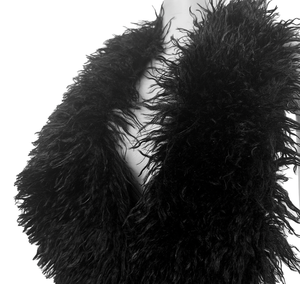 Peeqi HR25026 <span class=keywords><strong>Tuta</strong></span> Elegante <span class=keywords><strong>in</strong></span> <span class=keywords><strong>Raso</strong></span> per <span class=keywords><strong>Donna</strong></span>, Casual e alla Moda, con Piume, Scollo a V Profondo, Sexy, Senza Maniche - Product Image 5