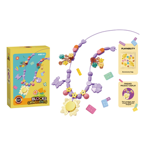 Blocchi da Costruzione per Bambine con Piccole Particelle, 52 Pezzi, Semplice <span class=keywords><strong>Gioco</strong></span> di Costruzione a Forma di Girasole, Giocattoli Fai-da-Te per Creare Gioielli - Product Image 1