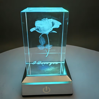 Bloques de Cristal K9 Transparentes de 50x50x80mm al por Mayor, Base LED para Grabado Láser, Cubo 3D para Máquinas XTool UV