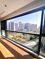 Ventana Corredera Minimalista de 6 Vías con Rotura de Puente Térmico, de Aluminio, con Apertura Vertical, Tamaño Personalizado, para Exterior
