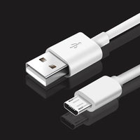 Kabel USB mikro Tipe A Pria, sinkronisasi Data mikro pengisian daya USB mikro 2.0 tipe A pria CE ROHS FCC ponsel Android kabel USB mikro