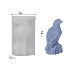 Festival de Halloween 3D pájaro <span class=keywords><strong>Cuervo</strong></span> cera molde de silicona para DIY artesanía hecha a mano resina yeso vela molde de silicona - Product Image 3