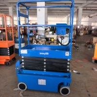 Plateforme de travail aérienne mobile électrique autopropulsée HELI 3m 3.9m 4.8m, nacelle élévatrice à ciseaux compacte avec direction hydraulique, capacité 300kg