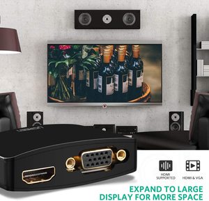 UGREEN Adaptateur Mini DisplayPort vers <span class=keywords><strong>VGA</strong></span> HD-MI <span class=keywords><strong>2</strong></span> en 1 Mini DP Converter 1080P Adaptateur Thunderbolt <span class=keywords><strong>2</strong></span> Mâle vers Femelle - Product Image 3