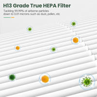 Filtres de désodorisation au charbon HEPA Alleviair avec élimination des particules 0,3 µm compatibles avec les pièces du purificateur d'air Co_way Airmega 100