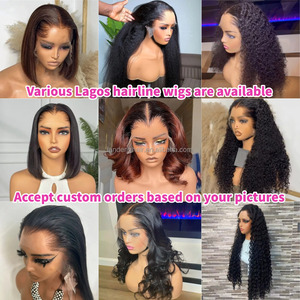 วิกผมลูกไม้ HD 13x4 แบบไม่ต้องใช้กาว ทรงผมบ๊อบสั้นแบบลอนคลื่น  ไล่สีน้ำตาลแดงแบบออมเบร  แนวผมรูปตัว M  ถอนขนแล้ว  ทำจากผมแท้ - Product Image 5