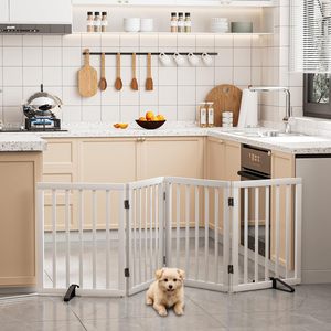 Portes <span class=keywords><strong>en</strong></span> <span class=keywords><strong>bois</strong></span> <span class=keywords><strong>pour</strong></span> <span class=keywords><strong>chien</strong></span> Maison Extensible Doggy Gates Portes Pieds de support de porte <span class=keywords><strong>pour</strong></span> animaux de compagnie autoportants <span class=keywords><strong>pour</strong></span> escaliers Panneaux Barrières <span class=keywords><strong>pour</strong></span> chiens - Product Image 3