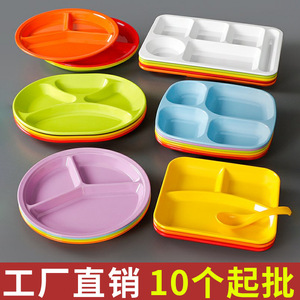 Juego de Platos Seccionales de Melamina con Divisores para Restaurante, Hotel, Cantina, Diseño de Color Sólido - Product Image 3